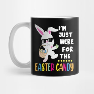 Funny Easter Bunny I'm Just Here For Easter Candy Kids Boys Mug